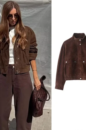 Women's Autumn Jackets 2025 New Fashion Big Pocket Elegant Women's Loose Warm Jackets Autumn Street Chic Young Student Coats